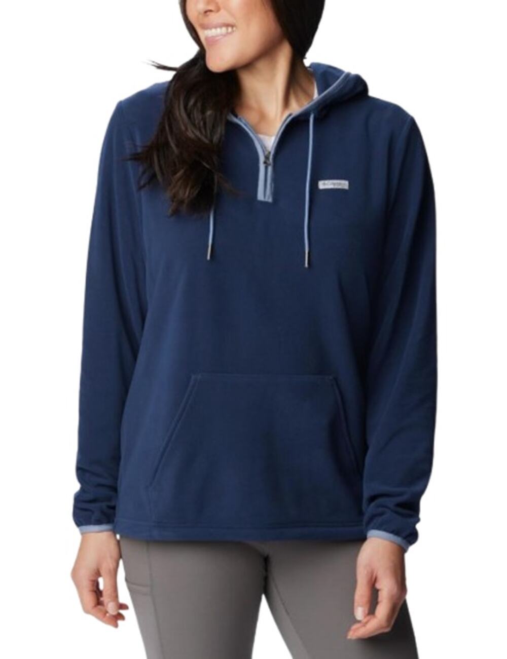 Columbia Womens Tidal Fleece Hoodie XS Blue Pocket Pullover NWT